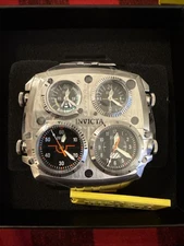 🔥NEW🔥Invicta Aviator✈️ Pilot ZULU TIME 50mm 4-Time Zone Men’s Watch 49605 