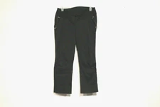 ATOS LOMBARDINI PANTS SIZE M / 6 (42 ) BLACK 97% COTTON ZIP DETAIL POCKETS