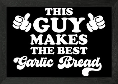 Das beste Knoblauchbrot gerahmtes Wandbild Poster Leinwanddruck Bild