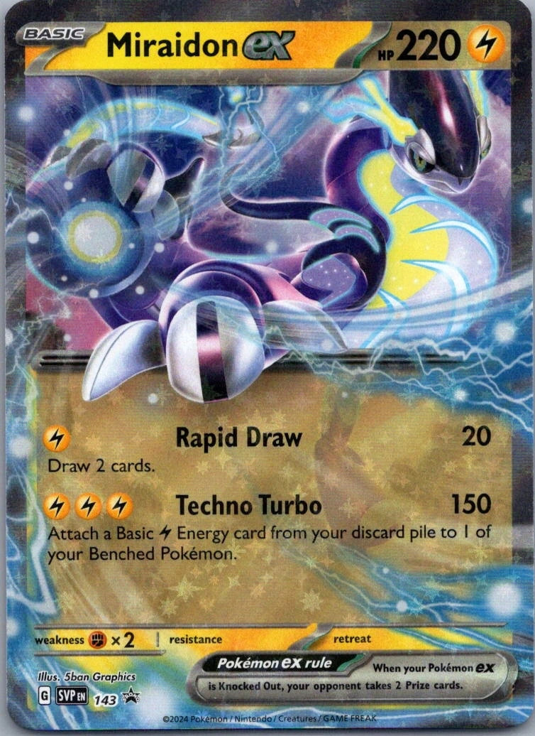 Miraidon ex 143 Scarlet & Violet Black Star Promos NM Pokemon TCG