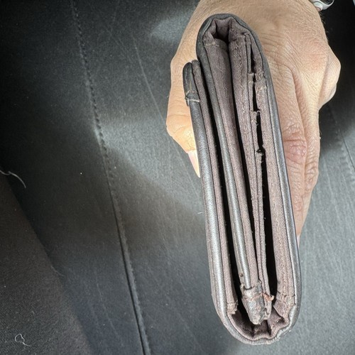 Leather Trim Long Wallet Wrapped In Pendleton Wool - Picture 4 of 6