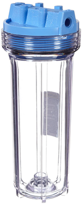 #ad 158008 Traditional Slim Line Filter Housing 3 8quot; NPT #10 under Sink Clear Water $41.80