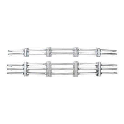 Grille Insert Overlay 2pc Chrome Plated Fits 2014 2015 Chevrolet Silverado