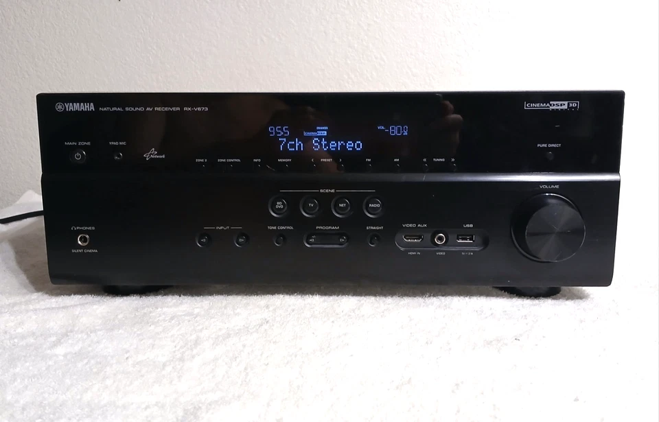 YAMAHA NATURAL SOUND RECEIVER RX-V673 DIGITAL CINEMA DSP HDMI DTS MASTER DOLBY - Image 4 of 4