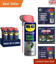 6-Pack of 250ml Non-Conductive Contact Cleaner Spray for Electronics Maintenance