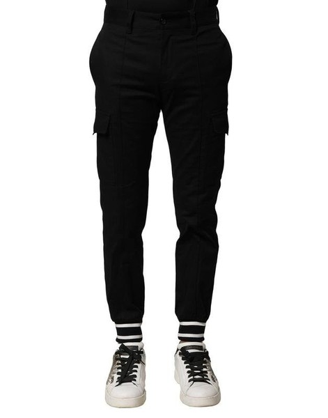 Men Dolce & Gabbana Trousers Black Cotton L