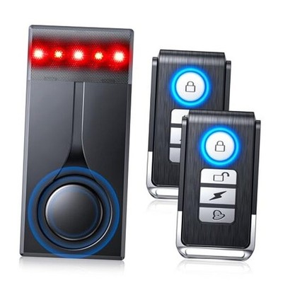 108dB Car Alarm System, Car Anti-Theft Vibration Sensor Alarm & Red Light, 2 