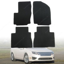 For 2010-2012 Ford Fusion Front-rear Velour Floor Mats Carpet Anti-slip Black