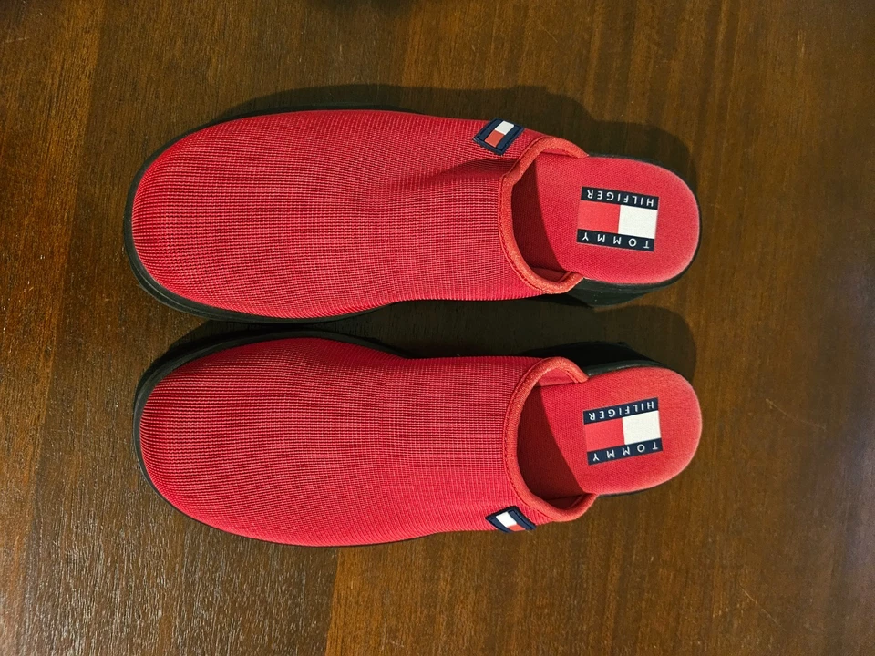 Sandalias sin cordones Tommy Hilfiger vintage Y2K preppy tacón grueso para mujer talla 8 1/2” Foto 3 de 4