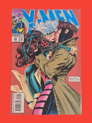 X-Men #24 1993 Marvel Direct Edition Andy Kubert Gambit Rogue Kiss Cover
