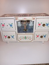 VTG. Musical Jewelry Box Ballerina Wood Japan