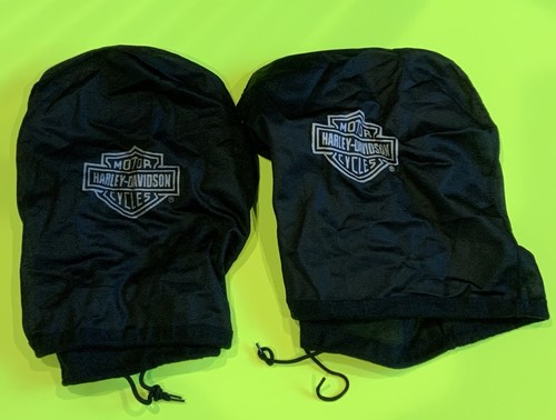 Lot of 2 HARLEY DAVIDSON Helmet Dust Cover Bag Drawstring Carry Protective Logo