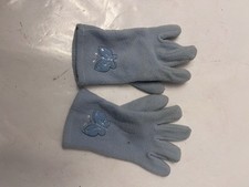 youth light blue butterfly gloves unbranded sz 7-16