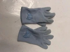 youth light blue butterfly gloves unbranded sz 7-16