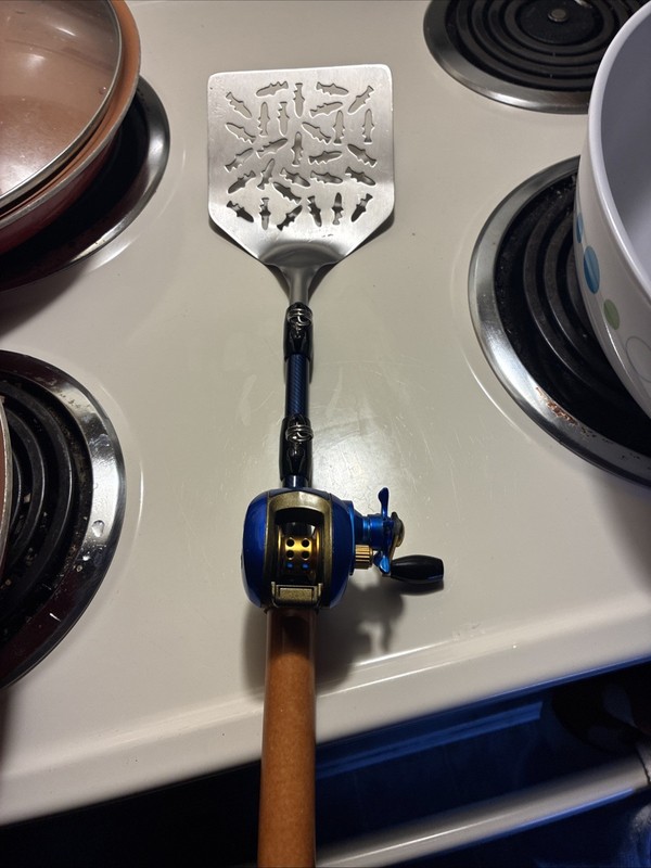 Professional One of a Kind Dad Gift -  Fishing Themed Spatula - Superb Quality