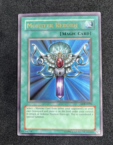Monster Reborn lob-e096 Unltd Ed (LP) Ultra Rare Yu-Gi-Oh!