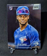 Otto Lopez Rookie RC 2022 Topps Stadium Club CHROME Card #45 Toronto Blue Jays . rookie card picture