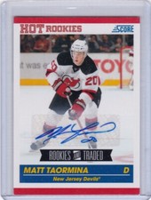 2010-11 Score Rookies & Traded Signatures Matt Taormina #640 Rookie Auto RC