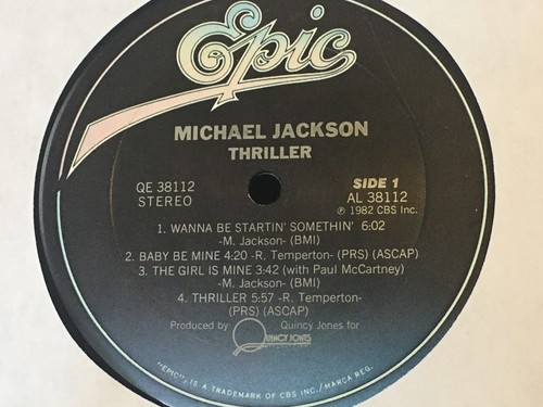 MICHAEL JACKSON - Thriller ~ EPIC 38112 {orig} Recorded: 1982 Produced by Q.J. - Imagen 4 de 5