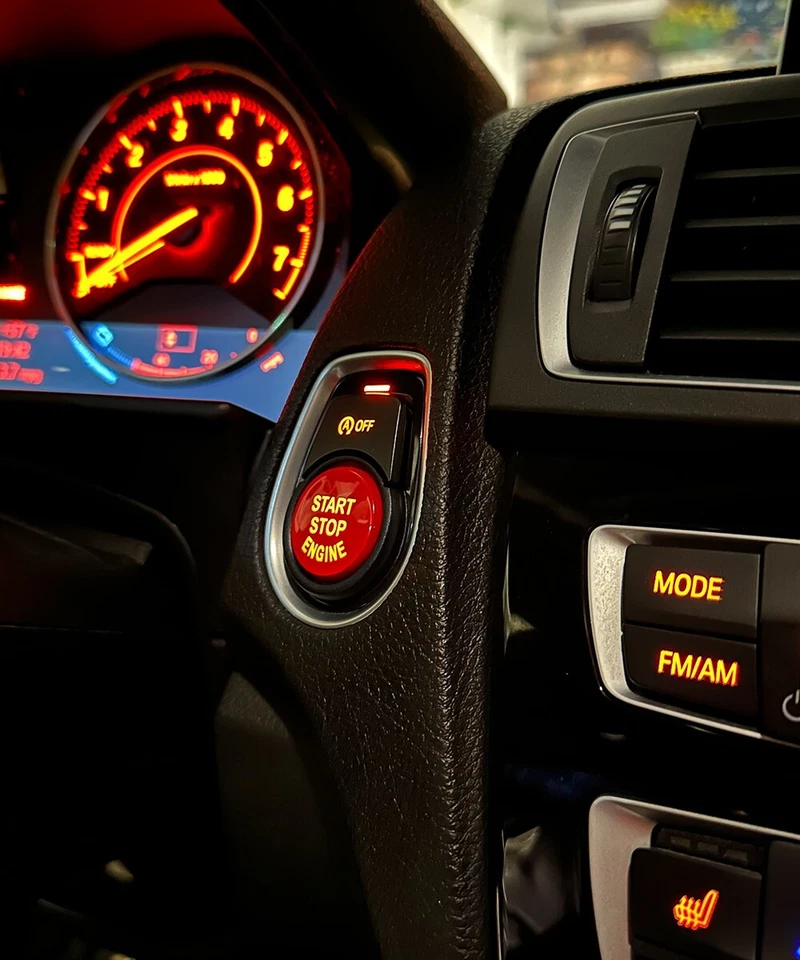 Repuesto botón parada arranque motor BMW (plateado) para chasis F X3 2 3 4 5 X5 X4 Foto 2 de 4