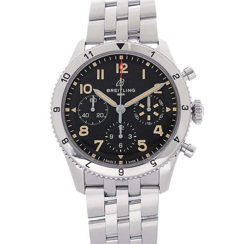Cronógrafo Breitling Classic Avi 42 mm acero inoxidable esfera negra A23380