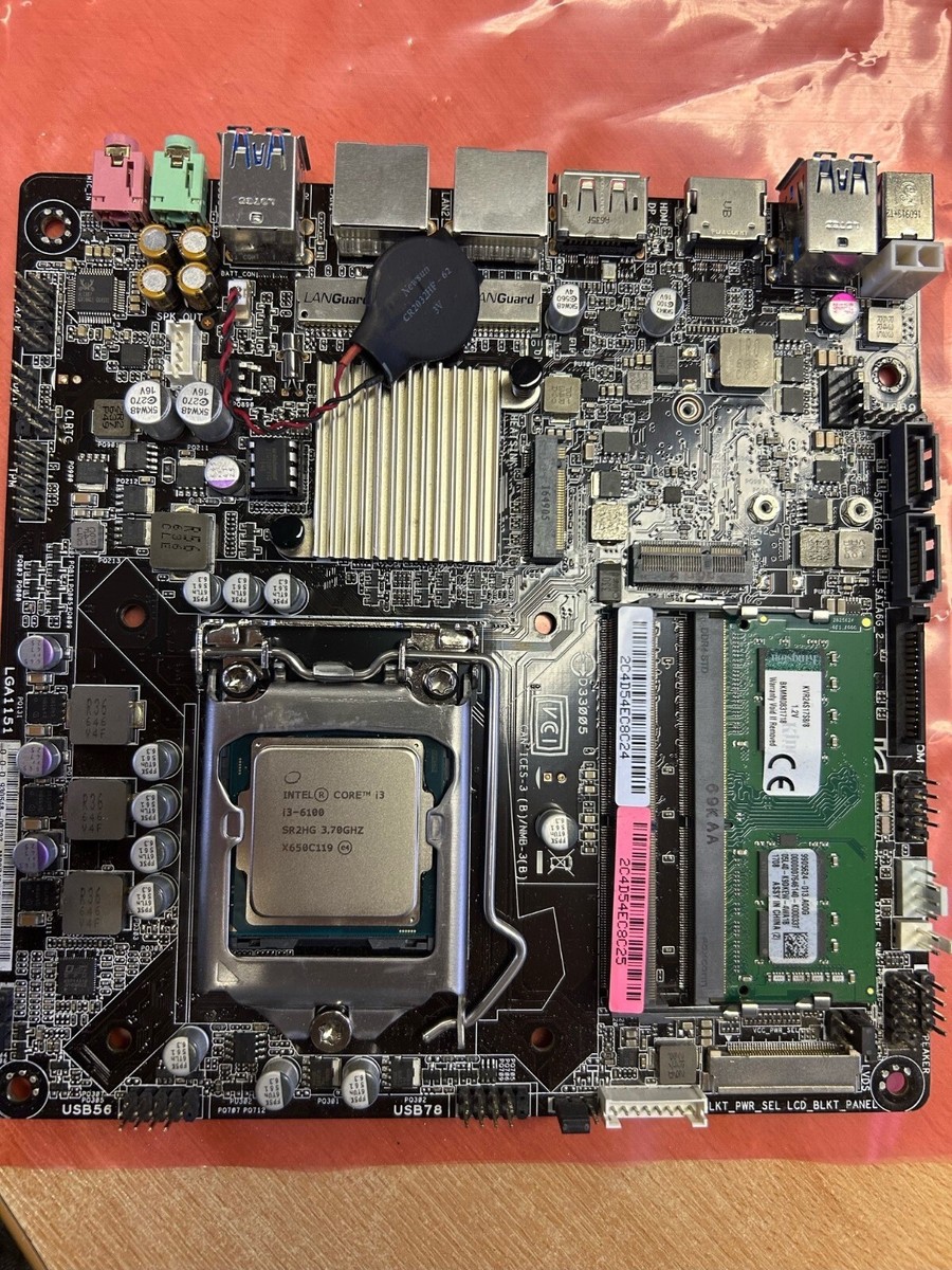 Lga 1151 I3 6100t Motherboard Asus H110T *Thin-ITX* Motherboard