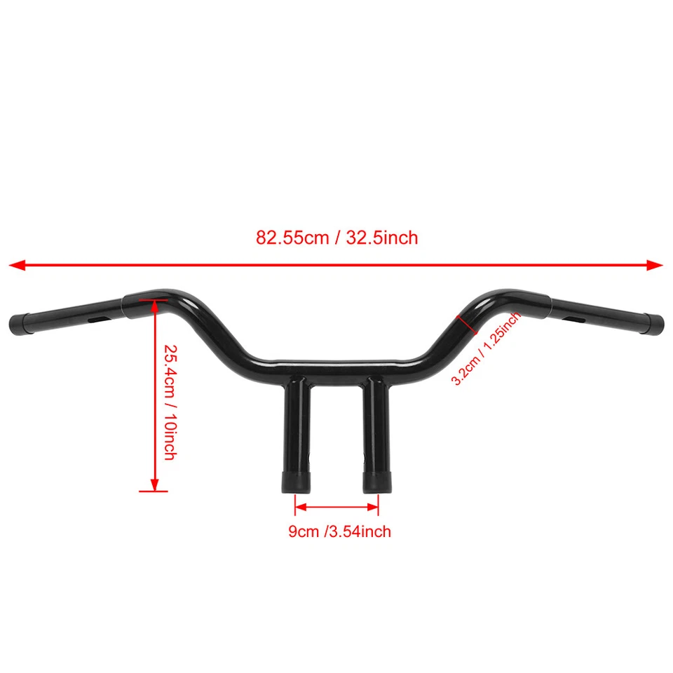 10'' Rise MX-T Bar Handlebar For Harley Sportster Iron 883 1200 48 72 Roadster Foto 4 de 4