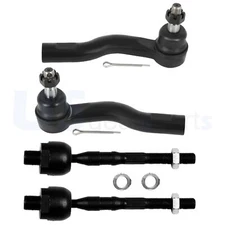 4x Front Inner Outer Tie Rod End Link For 2010-2011 Mercury Milan & Ford Fusion