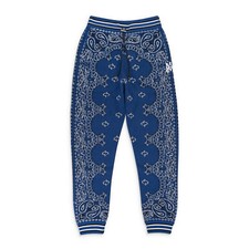 NWT AMIRI BANDANA B-BALL BLUE BLACK SWEATPANTS SIZE L 1090
