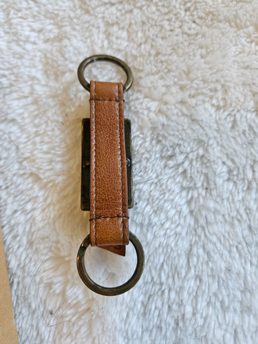 Fibbia portachiavi Belstaff in pelle marrone epoca Malenotti - Foto 5 di 5