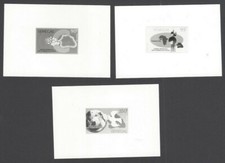 Senegal #634-36 1985 World Communications Year set of 3 photographic proofs (3)