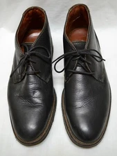 Sz 9 M Johnston & Murphy Mens Black Leather Derby Dress Shoes 25-2021