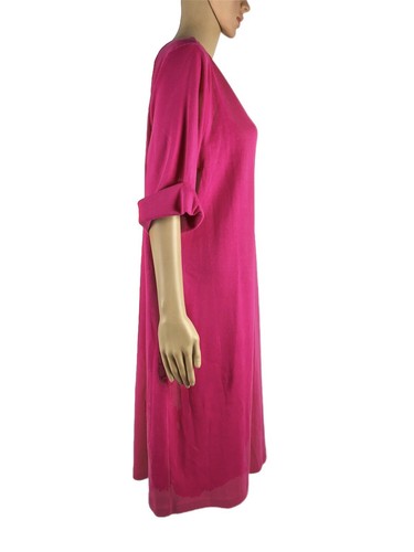 Karen Scott Womens 2X Dress Tunic Pink Short Sleeve Wild Punch Jersey NWT $54.50 - Picture 5 of 10