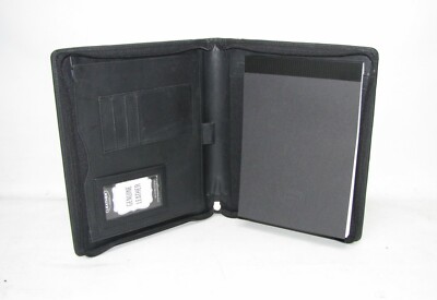 Schwarz Echtleder A5 Ordner Organizer Tagebuch Hülle Option zum Personalisieren H0039
