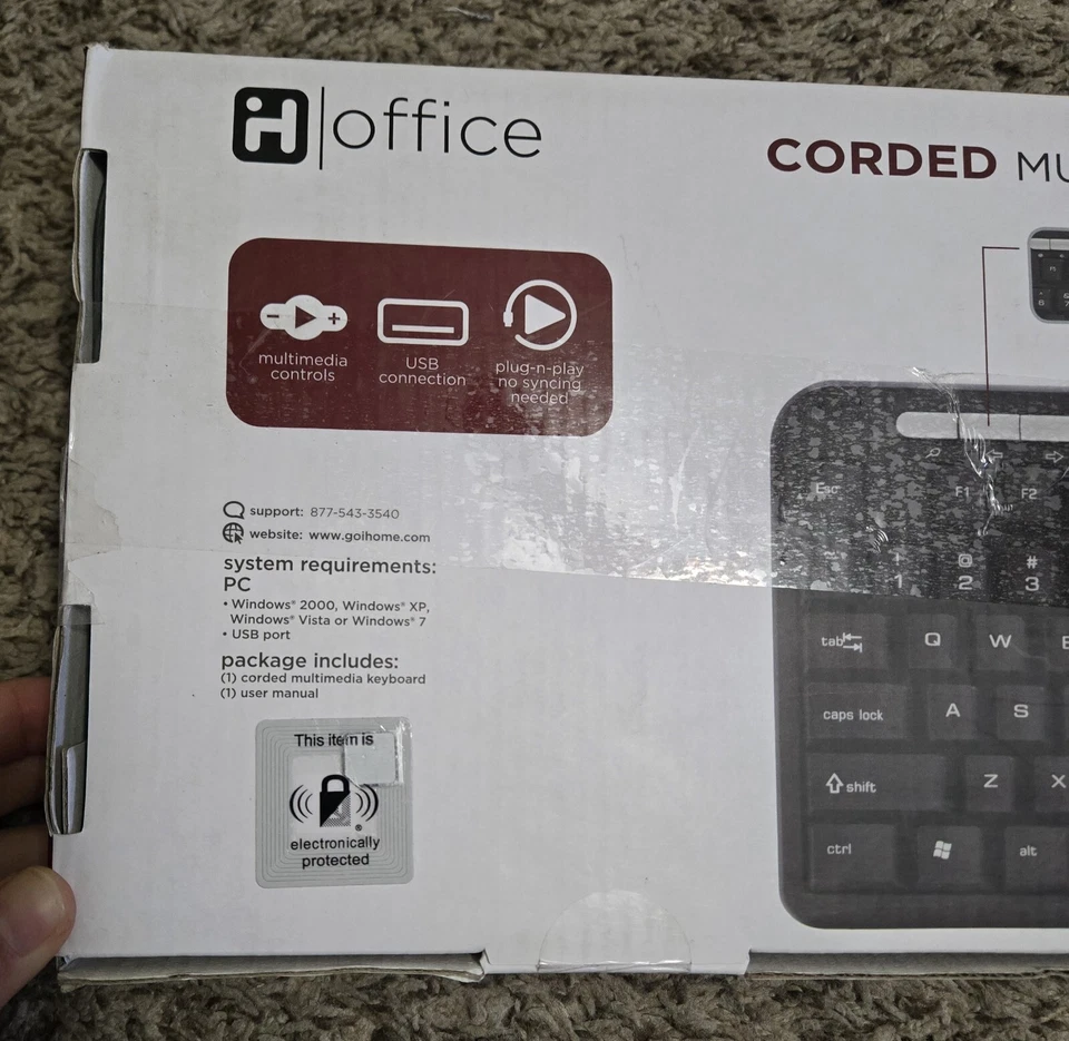 iHome USB Wired Keyboard with Multimedia Controls Plug & Play, New in Box - Image 3 of 4