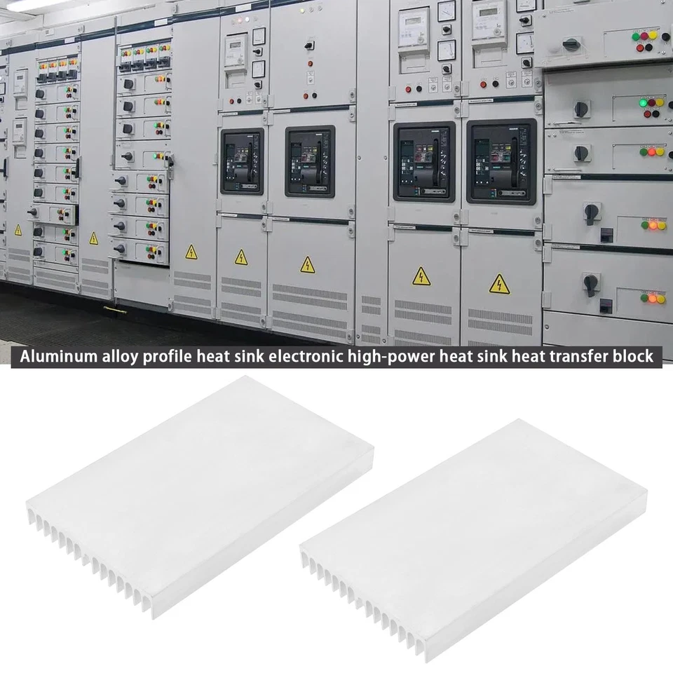 Pacote com 2 dissipadores de calor de alumínio 100mm x 60mm x 10mm radiador dissipador de calor acabamento refrigerador... - Imagem 2 de 4