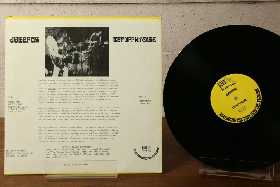 Josefus, GET OFF MY CASE Vinyl LP Psychedelic Rock, Epilogue EPI 002, NM bis M ! - Bild 2 von 4