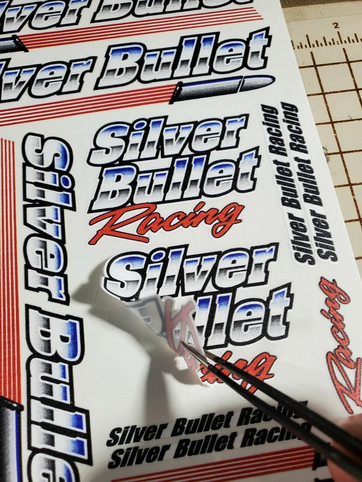 CLEAR MATTE  VINYL Sticker Sheet 11 Sponsor Decal 1/24-1/16 ScaleDIE-CUT-SLOTCAR - Image 3 of 4