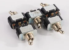 (Lot of 5) Carling 2236R SP3T Toggle Switches 3A/250VAC 6A/125VAC 1/4HP