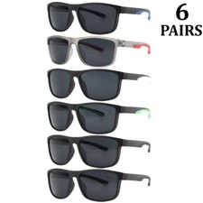 Mens Sunglasses Sport Glasses New 6 Pairs New Look Assorted Frame Colors