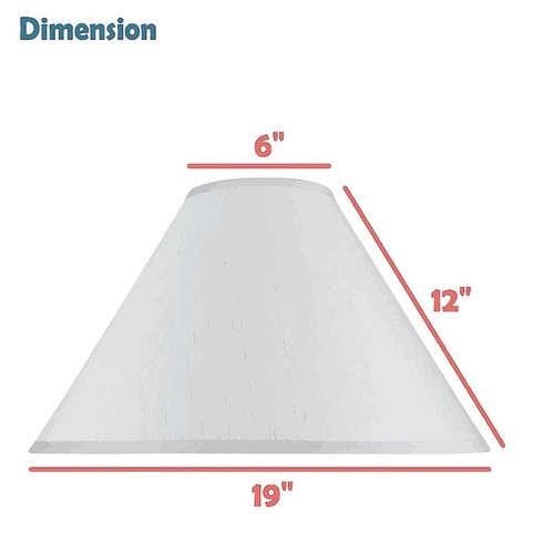 Aspen Creative 32201A, Empire Spider Lamp Shade, Off White, 6" Top x 19" Bott... - 第 4/5 張圖片