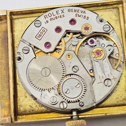 MENS VINTAGE 18K GOLD ROLEX CELLINI 4014 MANUAL 19J ORANGE DIAL WRISTWATCH,RUNS - Picture 7 of 15