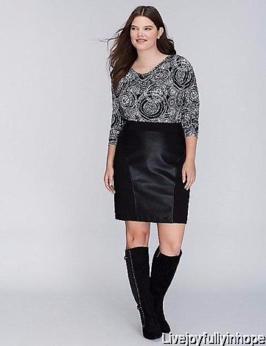 Lane Bryant ~ NEU! Neu mit Etikett Übergröße 28 ~ gerader Ponte-Bleistiftrock veganes Kunstleder - Bild 1 von 2