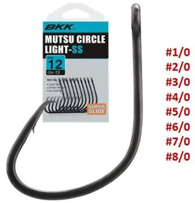 BKK SS MUTSU CIRCLE LIGHT super stabiler Meeres Angelhaken Hook fässt extrem gut