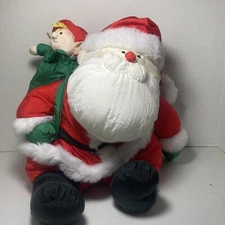 Stuffins Island of Misfits Santa Claus Puffalump Christmas 1990 Elf Bag Attached