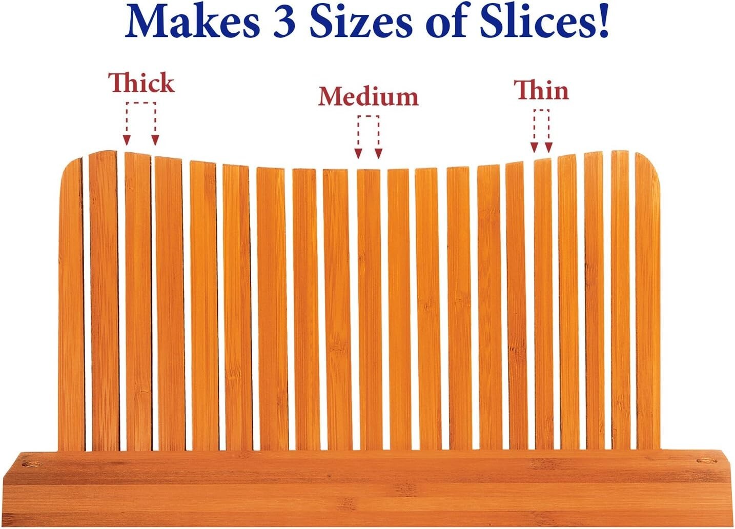 Natural Bamboo Bread Slicer – Easy Storage and Perfect Slices for Homemade Bread