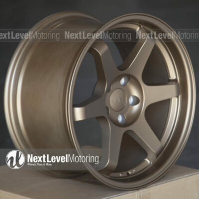 9SIX9 18x10 5x114.3 +35 MATTE BRONZE TE37 STYLE WHEELS FITS INFINITI G37 Q50