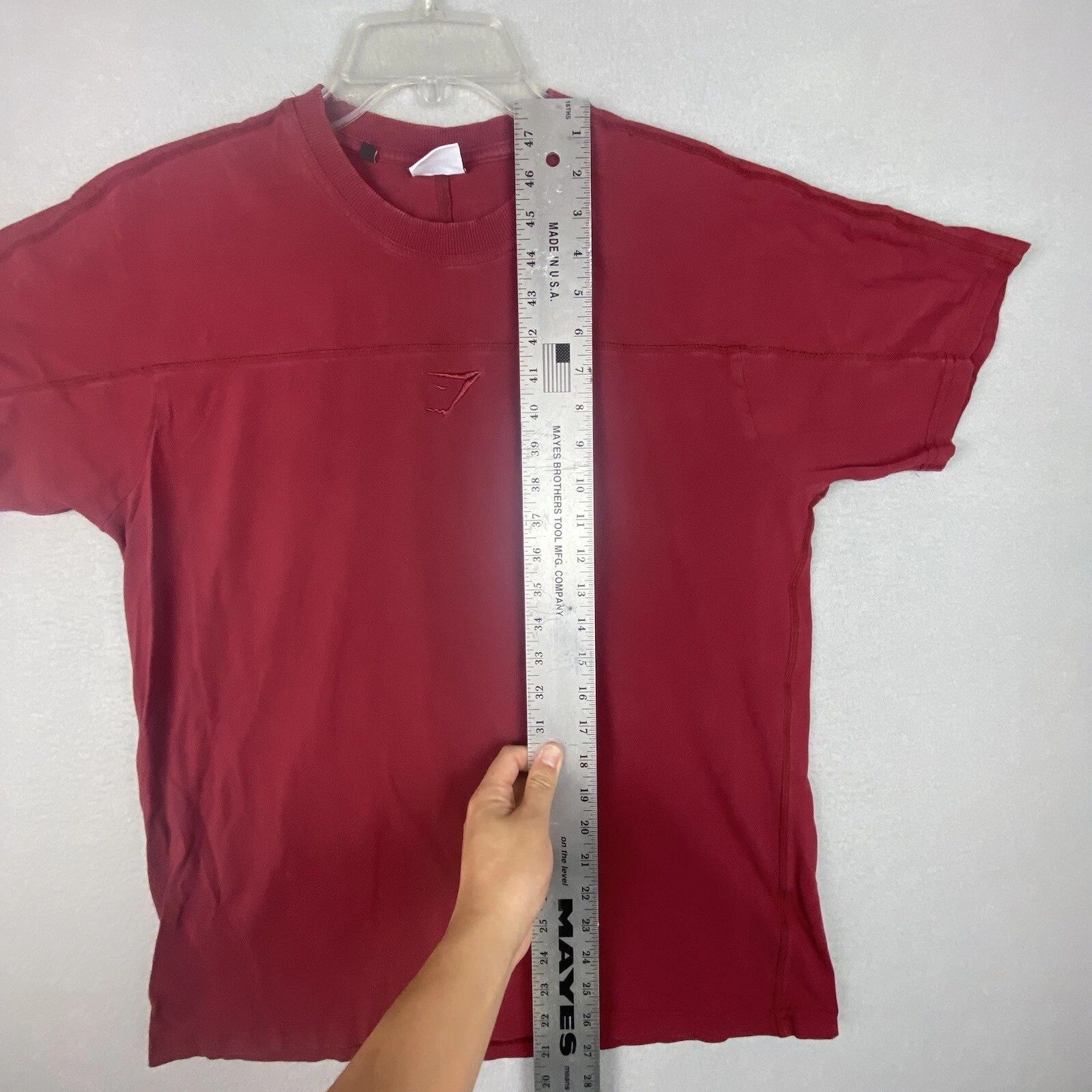 gymshark crest short sleeve gym casual embroidered shirt