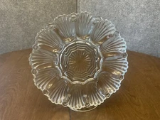 Devil Egg Relish Party Easter Holiday 12Egg  VTG Glass Dish Plate Platter Holder