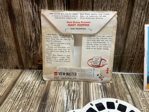 MARY POPPINS WALT DISNEY VIEW MASTER REEL MOVIE SET GAF COMPLETE - Picture 4 of 4